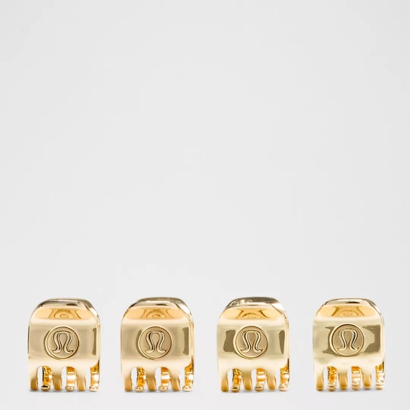 Lululemon Small Metal Claw Clips4 Pack (Gold) - Picture 1 of 5